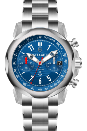 Attache watch MARINE Chronograph SBlue 2