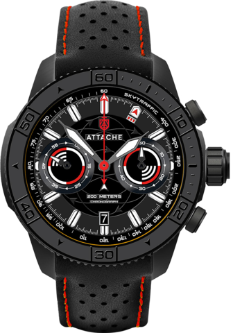 Attache watch SKYTRAFFIC CHRONOGRAPH BBLACK