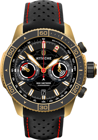 Attache watch SKYTRAFFIC CHRONOGRAPH GBLACK