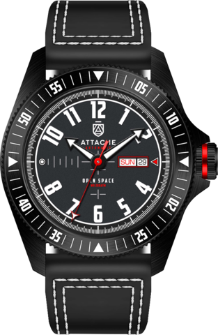 Attache watch Open Space BGrey-Red