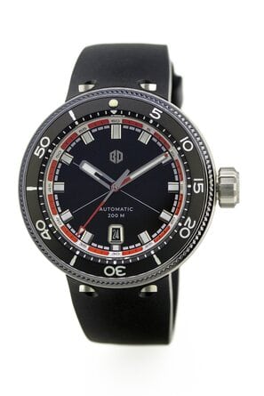Buyalov RR03 Akula watch (black, rubber strap) minor defects
